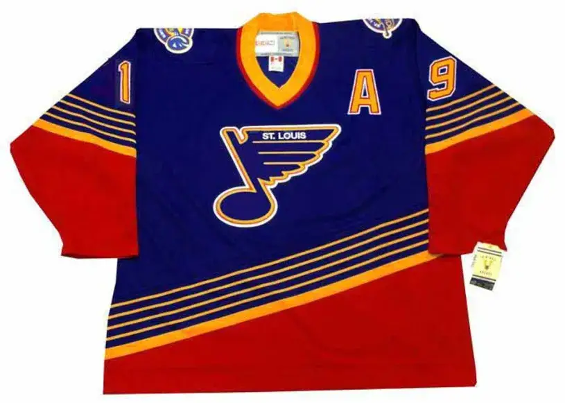 BRENDAN SHANAHAN St. Louis Blues 1994 Away CCM NHL Vintage Throwback Jersey