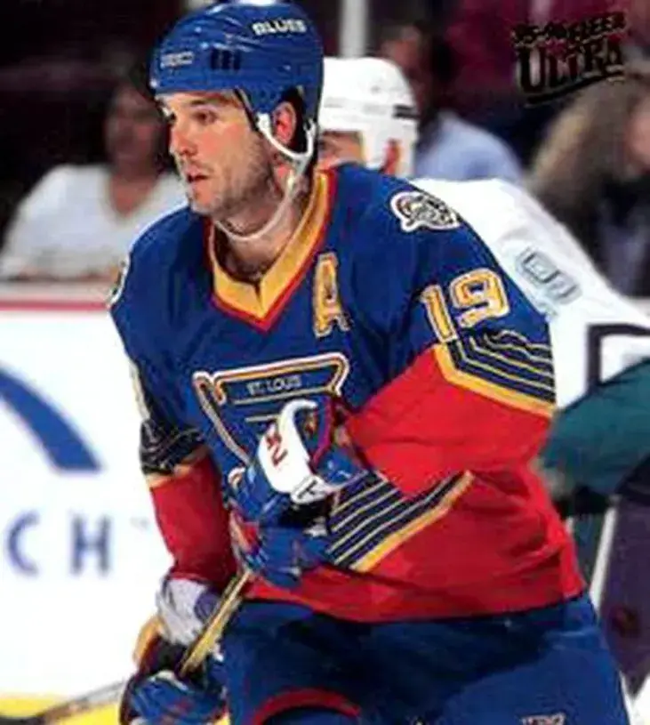 BRENDAN SHANAHAN St. Louis Blues 1994 Away CCM NHL Vintage Throwback Jersey 