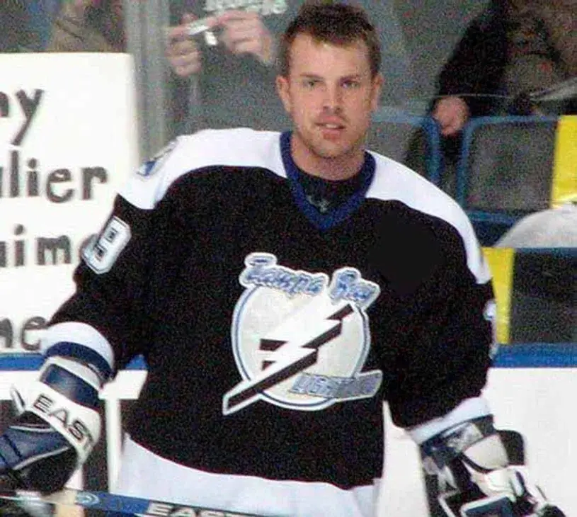 BRAD RICHARDS Tampa Bay Lightning 2004 Home CCM Throwback NHL Hockey Jersey 