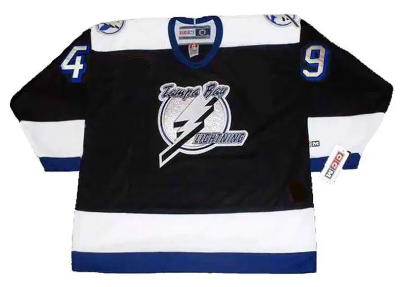 BRENT GRETZKY Tampa Bay Lightning 1993 Away CCM Throwback NHL Hockey Jersey