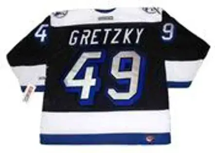 BRENT GRETZKY Tampa Bay Lightning 1993 Away CCM Throwback NHL Hockey Jersey 