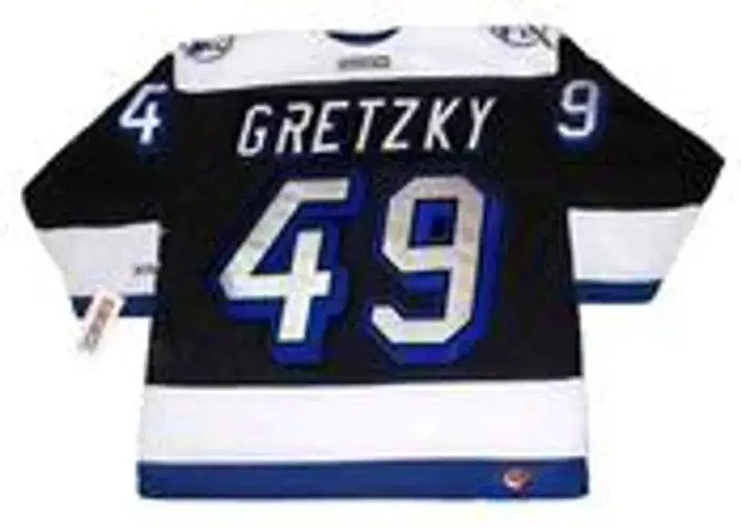 BRENT GRETZKY Tampa Bay Lightning 1993 Away CCM Throwback NHL Hockey Jersey 