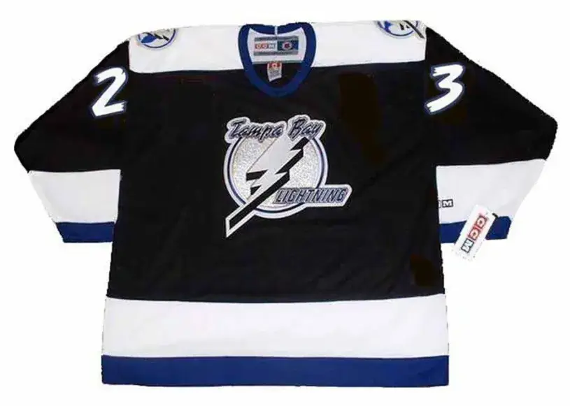 BRIAN BELLOWS Tampa Bay Lightning 1995 Away CCM Throwback NHL Hockey Jersey