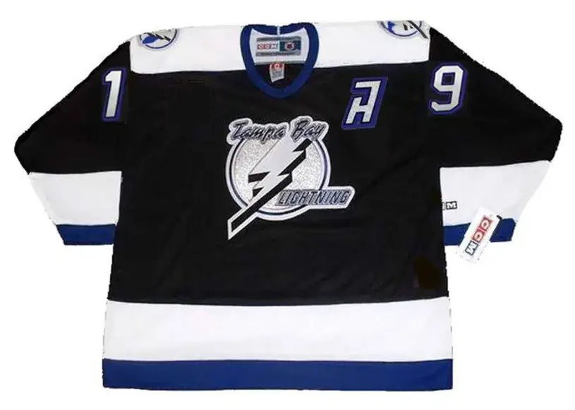 BRIAN BRADLEY Tampa Bay Lightning 1993 Away CCM Throwback NHL Hockey Jersey