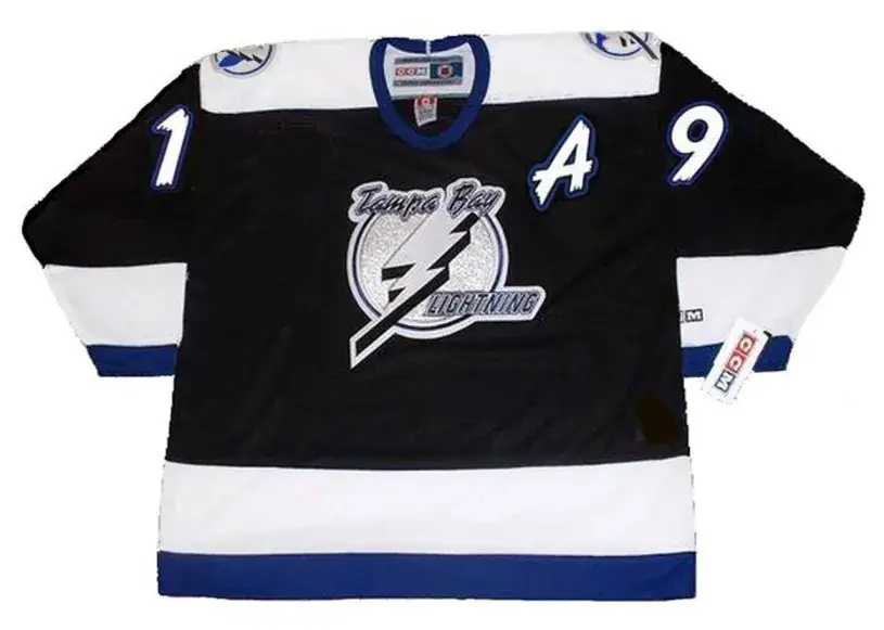 BRIAN BRADLEY Tampa Bay Lightning 1995 Away CCM Throwback NHL Hockey Jersey