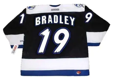 BRIAN BRADLEY Tampa Bay Lightning 1995 Away CCM Throwback NHL Hockey Jersey 