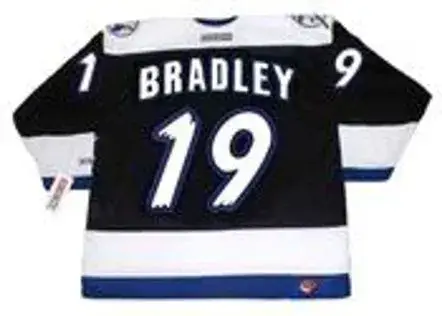 BRIAN BRADLEY Tampa Bay Lightning 1995 Away CCM Throwback NHL Hockey Jersey 