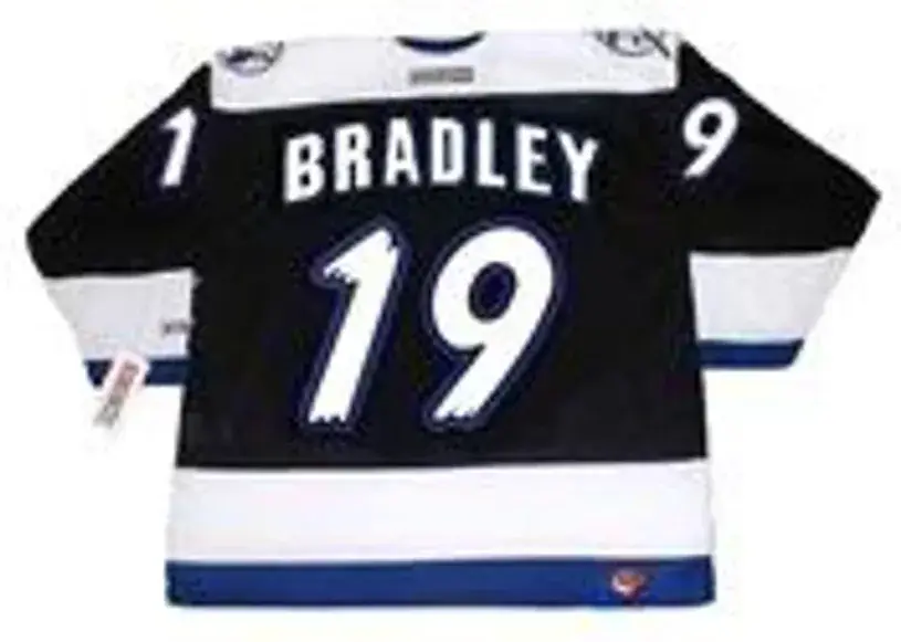 BRIAN BRADLEY Tampa Bay Lightning 1995 Away CCM Throwback NHL Hockey Jersey 