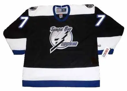 CHRIS GRATTON Tampa Bay Lightning 1995 Away CCM Throwback NHL Hockey Jersey