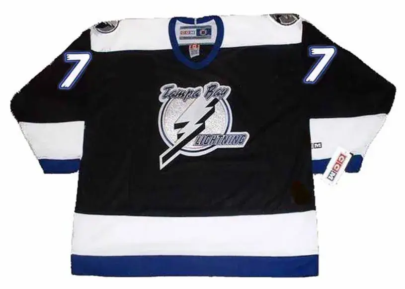 CHRIS GRATTON Tampa Bay Lightning 1995 Away CCM Throwback NHL Hockey Jersey