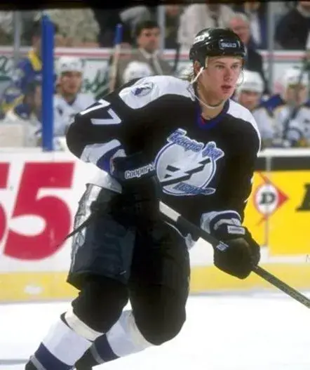 CHRIS GRATTON Tampa Bay Lightning 1995 Away CCM Throwback NHL Hockey Jersey 