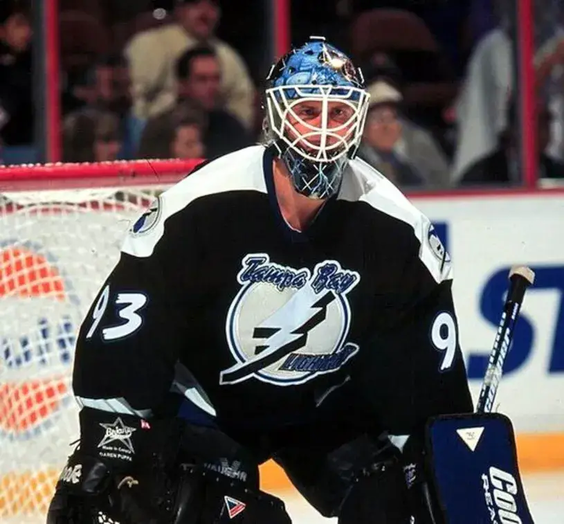 DAREN PUPPA Tampa Bay Lightning 1994 Away CCM Throwback NHL Hockey Jersey 