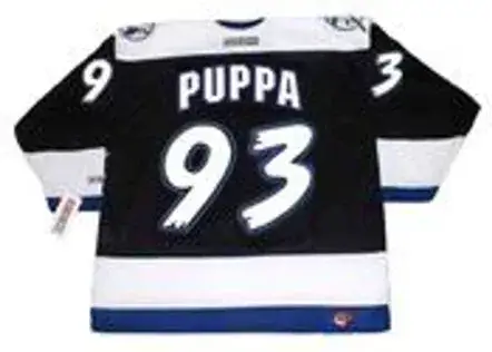 DAREN PUPPA Tampa Bay Lightning 1994 Away CCM Throwback NHL Hockey Jersey 
