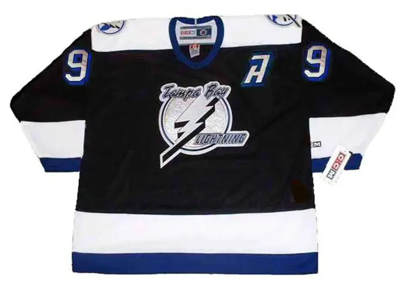 DENIS SAVARD Tampa Bay Lightning 1993 Away CCM Throwback NHL Hockey Jersey