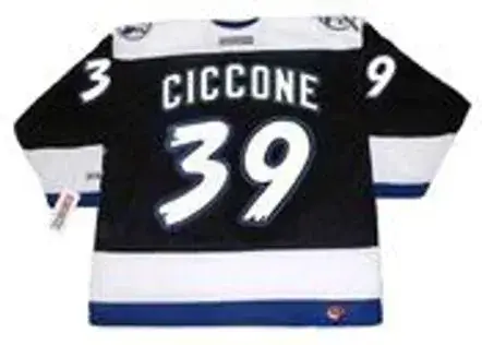 ENRICO CICCONE Tampa Bay Lightning 1994 Away CCM Throwback NHL Hockey Jersey 