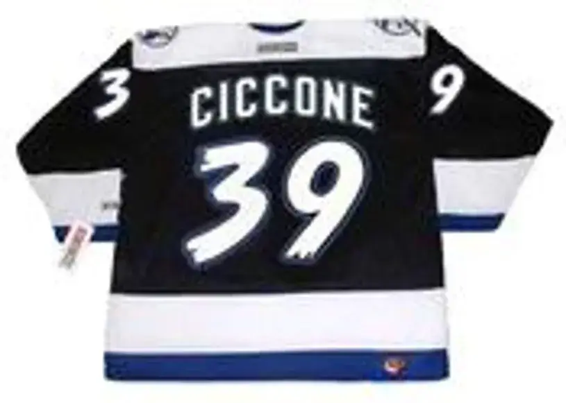 ENRICO CICCONE Tampa Bay Lightning 1994 Away CCM Throwback NHL Hockey Jersey 
