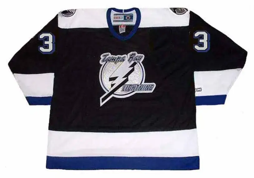 MANON RHEAUME Tampa Bay Lightning 1992 Away CCM Throwback NHL Hockey Jersey