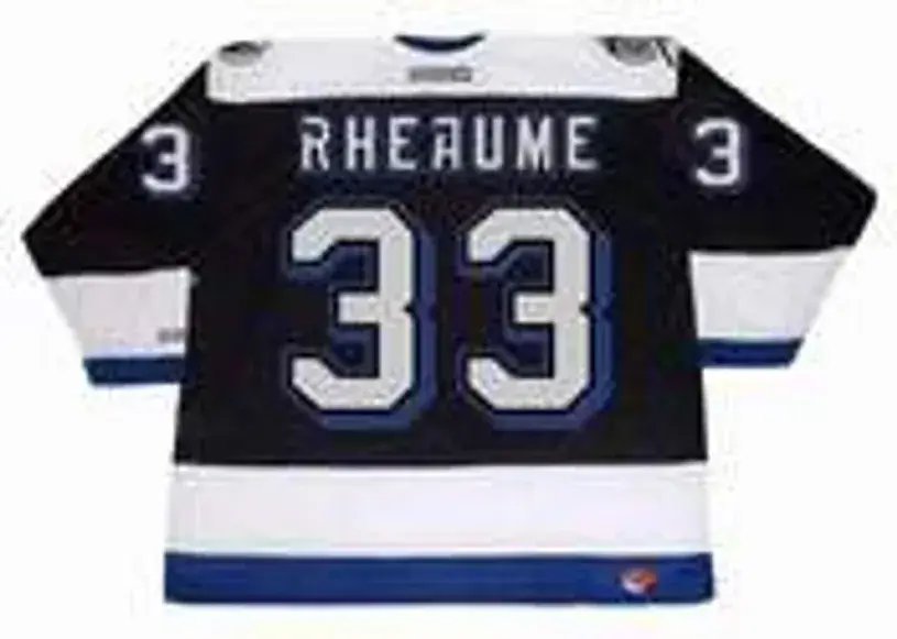 MANON RHEAUME Tampa Bay Lightning 1992 Away CCM Throwback NHL Hockey Jersey 