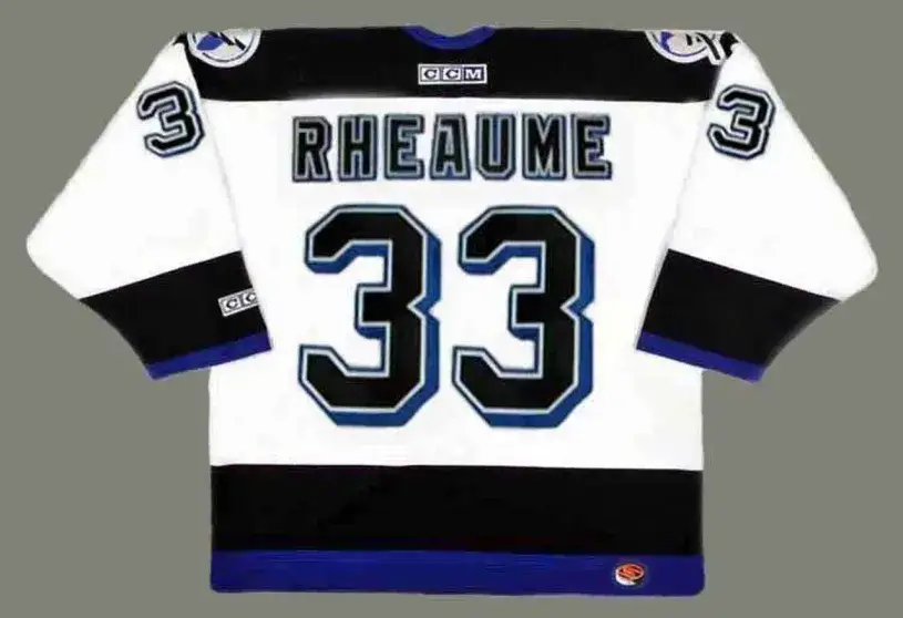 MANON RHEAUME Tampa Bay Lightning 1992 Home CCM Throwback NHL Hockey Jersey 