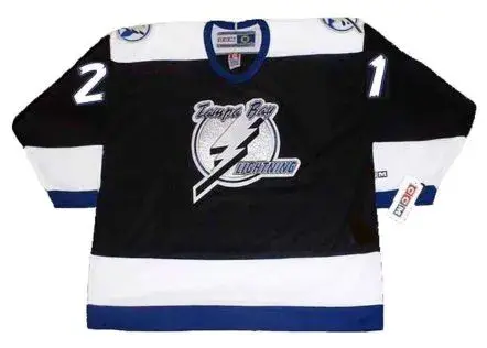 MICK VUKOTA Tampa Bay Lightning 1997 Away CCM Throwback NHL Hockey Jersey