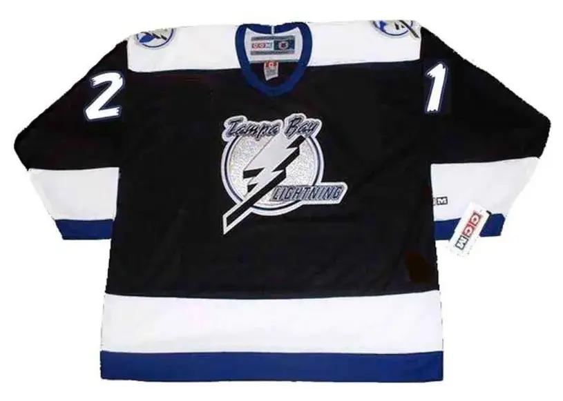 MICK VUKOTA Tampa Bay Lightning 1997 Away CCM Throwback NHL Hockey Jersey