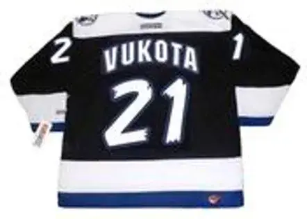 MICK VUKOTA Tampa Bay Lightning 1997 Away CCM Throwback NHL Hockey Jersey 