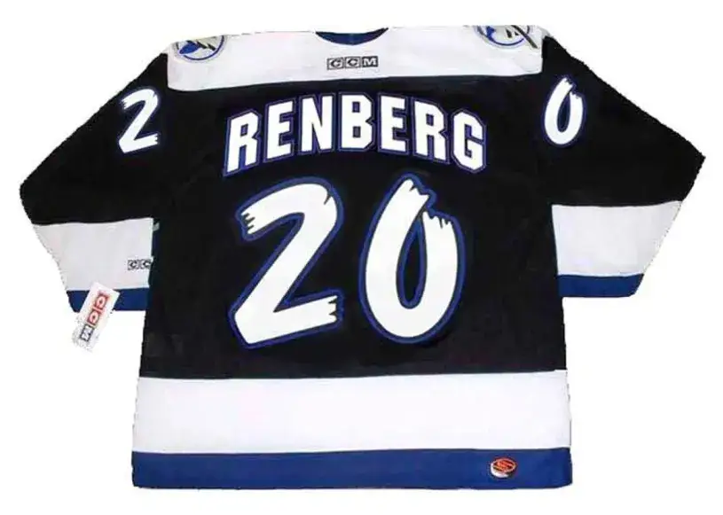 MIKAEL RENBERG Tampa Bay Lightning 1997 Away CCM Throwback NHL Hockey Jersey 