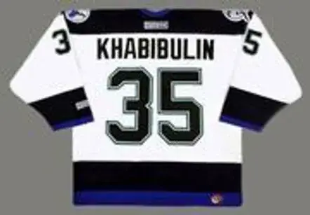 NIKOLAI KHABIBULIN Tampa Bay Lightning 2004 CCM Throwback Away NHL Jersey 