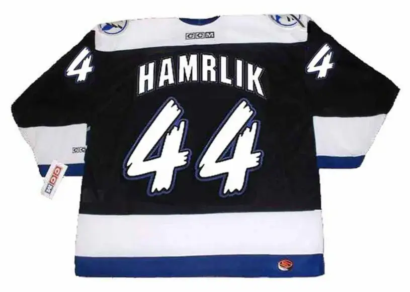 ROMAN HAMRLIK Tampa Bay Lightning 1995 CCM Throwback NHL Hockey Jersey 