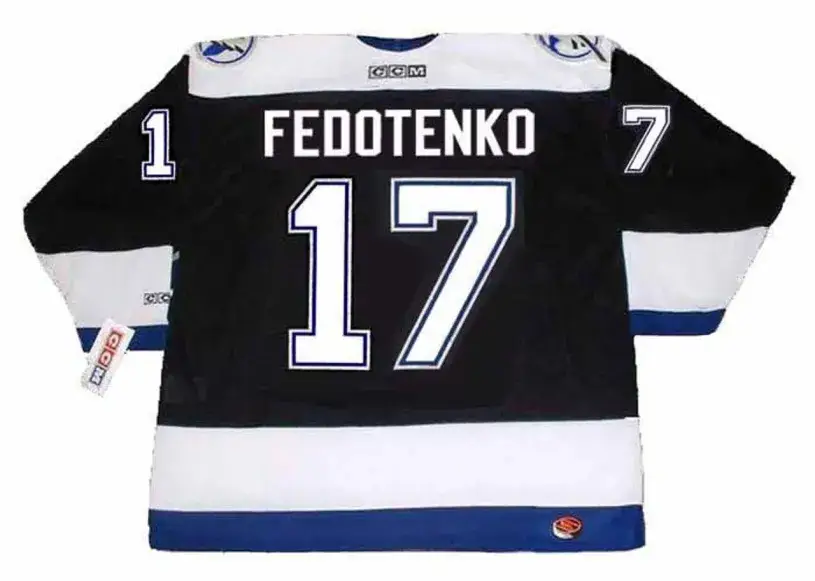 RUSLAN FEDOTENKO Tampa Bay Lightning 2004 Home CCM Throwback NHL Hockey Jersey 