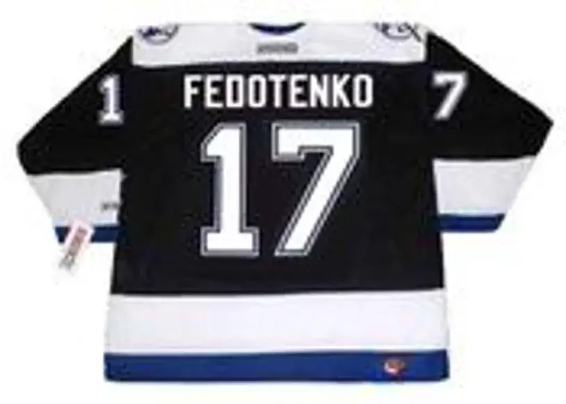 RUSLAN FEDOTENKO Tampa Bay Lightning 2004 Home CCM Throwback NHL Hockey Jersey 