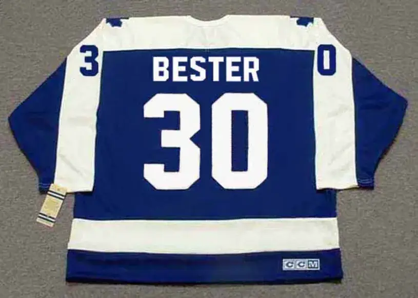 ALLAN BESTER Toronto Maple Leafs 1987 Away CCM Vintage Throwback Hockey Jersey 