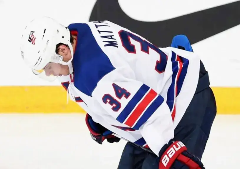 AUSTON MATTHEWS 2015 USA Nike Throwback Hockey Jersey 