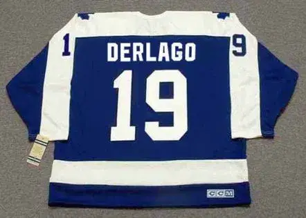 BILL DERLAGO Toronto Maple Leafs 1983 Away CCM Throwback NHL Hockey Jersey 