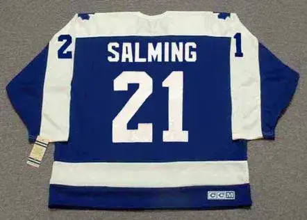 BORJE SALMING Toronto Maple Leafs 1987 Away CCM Vintage Throwback Hockey Jersey 