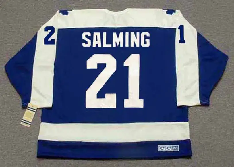 BORJE SALMING Toronto Maple Leafs 1987 Away CCM Vintage Throwback Hockey Jersey 