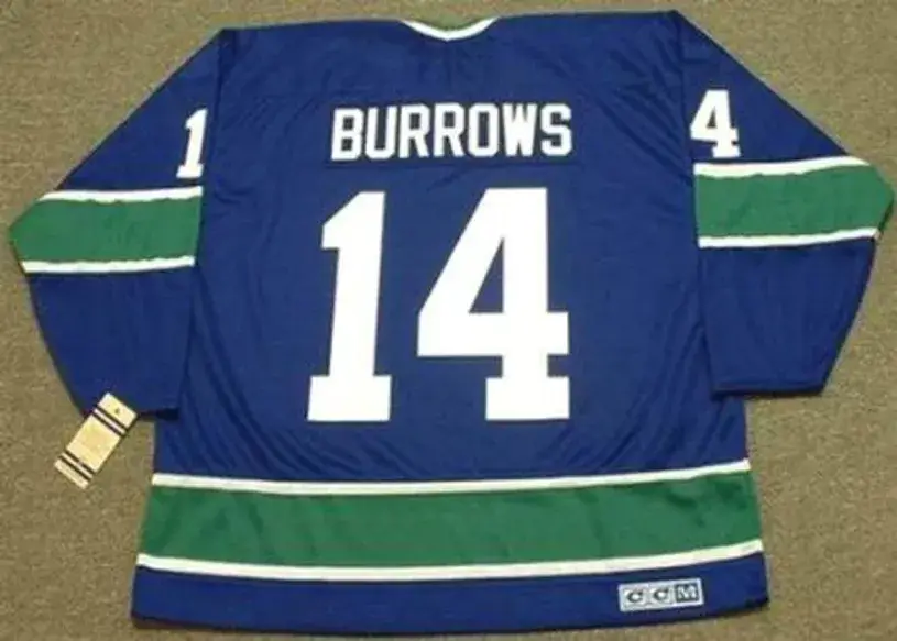 ALEXANDRE BURROWS Vancouver Canucks 1970’s CCM Vintage Throwback Hockey Jersey 