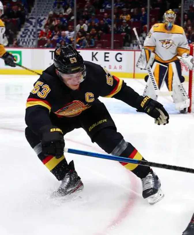 BO HORVAT Vancouver Canucks 1990’s CCM NHL Vintage Throwback Jersey 