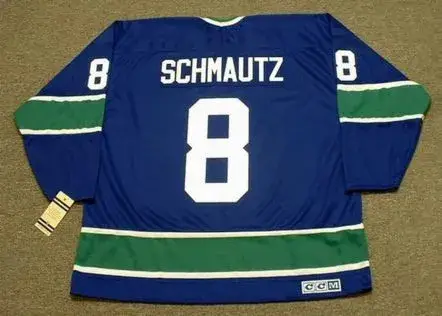BOBBY SCHMAUTZ Vancouver Canucks 1973 Away CCM Throwback Hockey Jersey 