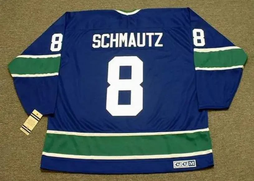 BOBBY SCHMAUTZ Vancouver Canucks 1973 Away CCM Throwback Hockey Jersey 