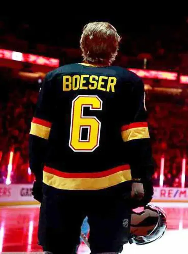 BROCK BOESER Vancouver Canucks 1990’s CCM NHL Vintage Throwback Jersey 