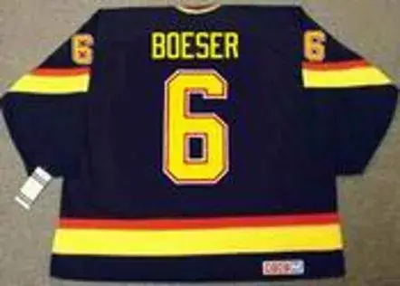 BROCK BOESER Vancouver Canucks 1990’s CCM NHL Vintage Throwback Jersey 
