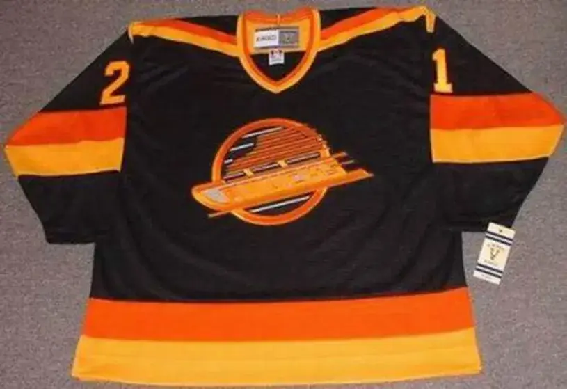 CAM NEELY Vancouver Canucks 1985 CCM Vintage Throwback Away NHL Hockey Jersey