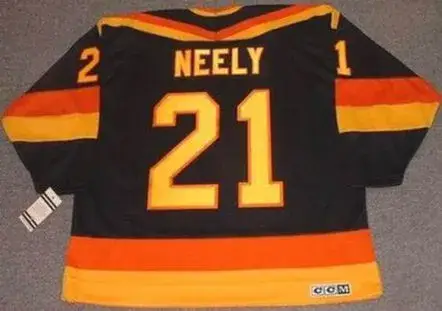 CAM NEELY Vancouver Canucks 1985 CCM Vintage Throwback Away NHL Hockey Jersey 
