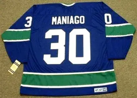 CESARE MANIAGO Vancouver Canucks 1976 CCM Vintage Throwback NHL Hockey Jersey 
