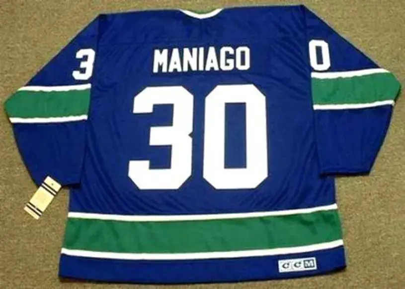 CESARE MANIAGO Vancouver Canucks 1976 CCM Vintage Throwback NHL Hockey Jersey 