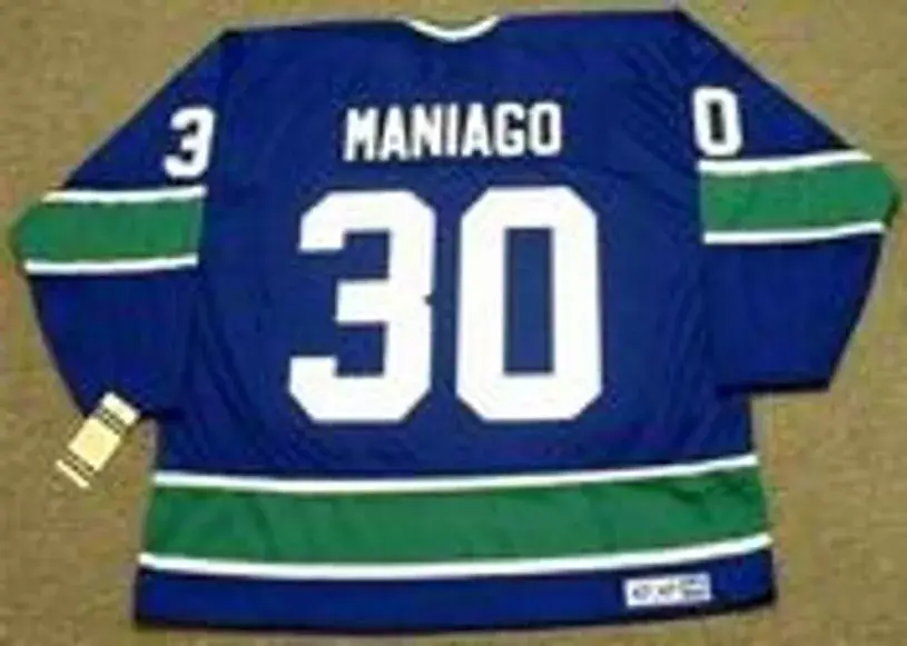 CESARE MANIAGO Vancouver Canucks 1976 CCM Vintage Throwback NHL Hockey Jersey 