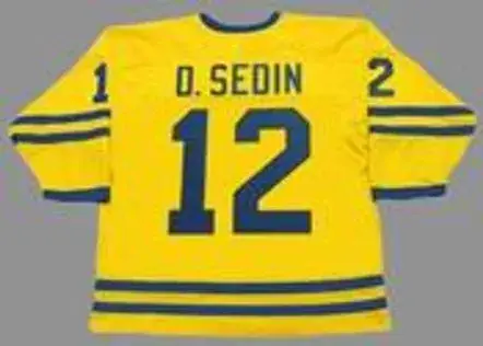 DANIEL SEDIN Team Sweden Nike Olympic Throwback Hockey Jersey 