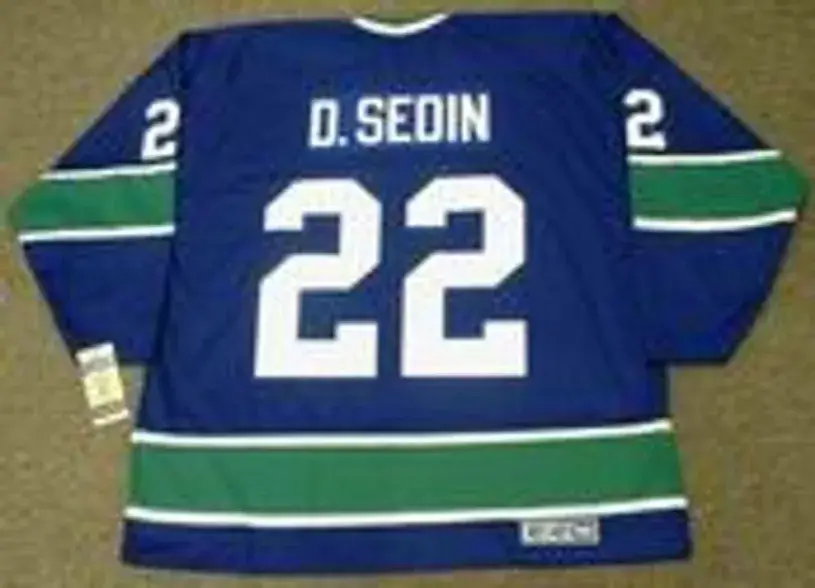 DANIEL SEDIN Vancouver Canucks 1970’s CCM Vintage Throwback Home Hockey Jersey 