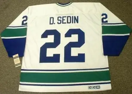 DANIEL SEDIN Vancouver Canucks 1970’s CCM Vintage Throwback NHL Hockey Jersey 